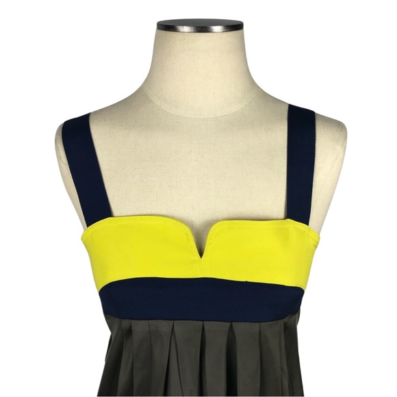 💕 Alisha Levine Color Block 100% Silk Dress - Picture 4 of 8